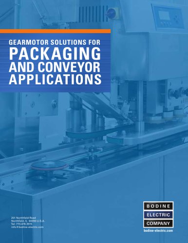 Gearmotor Solutions for Packaging and Conveyor Applications