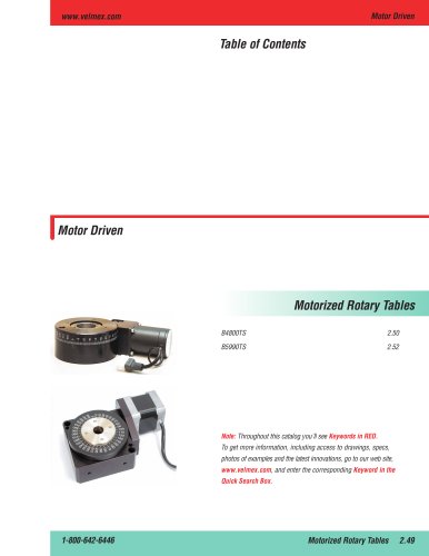 Motor driven worm and gear rotary tables