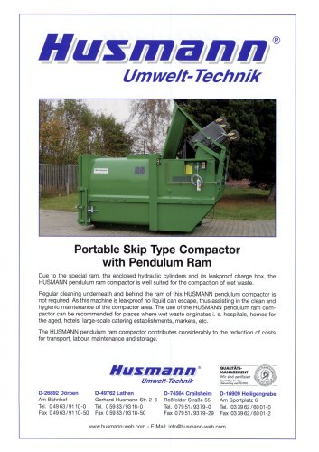 Portable Skip Type Compactor with Pendulum Ram