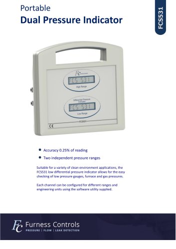 FCS531 - Portable dual pressure indicator