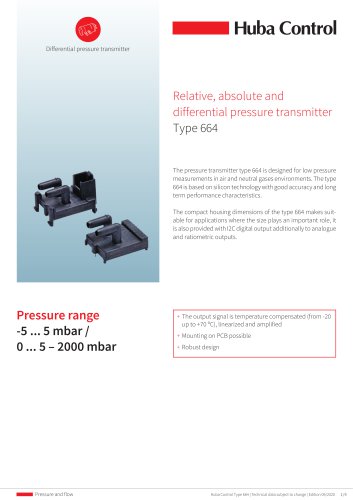 Differential pressure transmitter 664