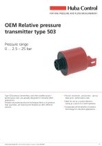 OEM Pressure sensor 503 0 ... 2.5 - 25 bar