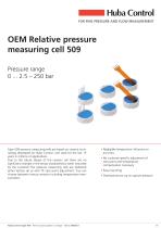 Pressure measuring cell 509 0 ... 2.5 - 250 bar