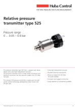 Pressure sensor 525 0 ... 0.05 – 0.6 bar