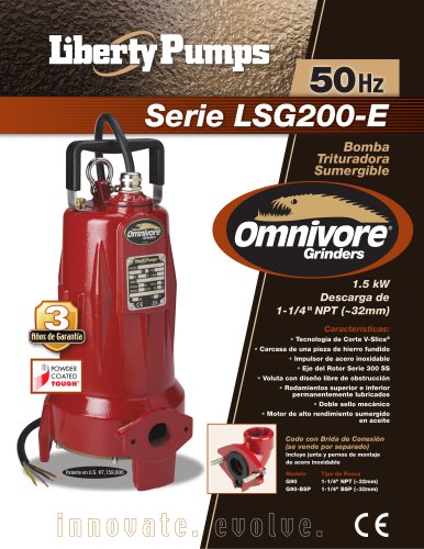 LSG200-E Series Grinders Pumps