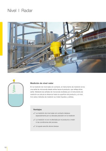 Catálogo de los productos: Radar VEGAPULS (Medición de nivel)