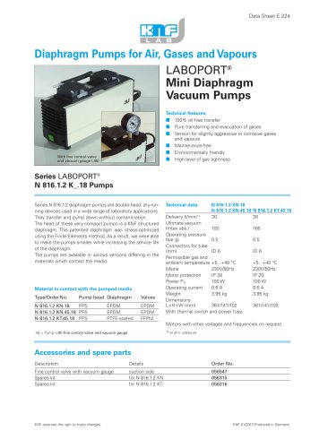 Datasheet N 816.1.2 KN.18