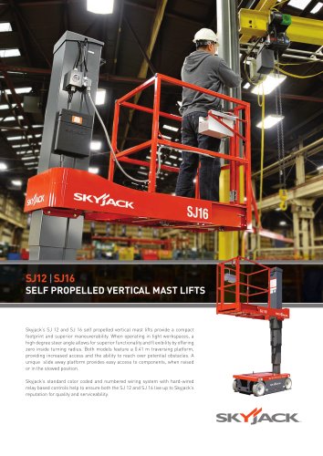 SJ12 SJ16 Vertical Mast Lift