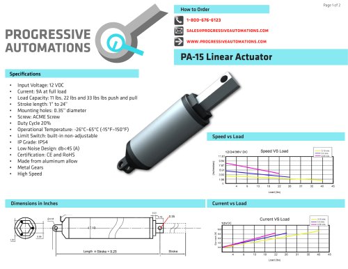 PA-15 tubular High-Speed Linear Actuator