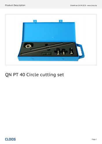 QN PT 40 Circle cutting set