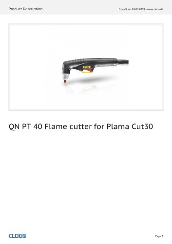 QN PT 40 Flame cutter for Plama Cut30