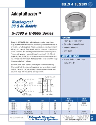 B-8698 & B-8699 Series Catalog