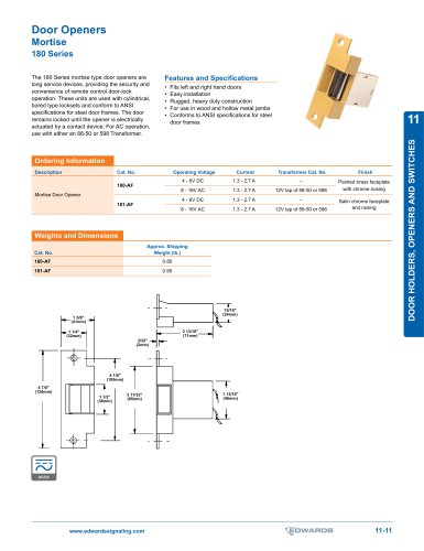 Door Openers Mortise 180 Series