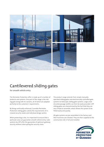 Cantilevered sliding gates