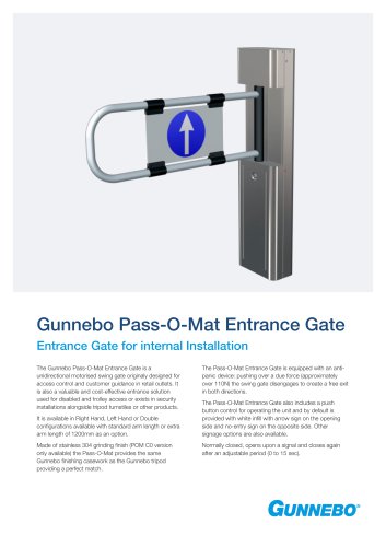 Gunnebo Pass-O-Mat Entrance Gate