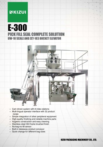 E-300 Pick Fill Seal Leaflet with Weigher and Z-Bucket Elevator