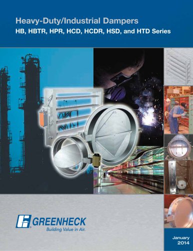 Heavy Duty and Industrial Control Dampers - HB, HPR, HCD, HSD, & HTD Series