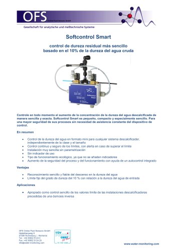 Softcontrol Smart simple monitoreo de la dureza del agua