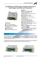 LCA-460 Strain Ampli er Signal Conditioner Modules forStrain Gages, Load Cells, and Transducersr