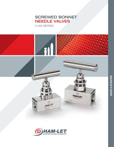 SCREWED BONNET NEEDLE VALVES H-99 SERIES